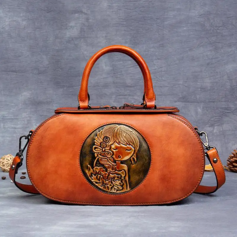 Johnature Retro Genuine Leather Women Bag 2022 Winter Cartoon Pattern Embossing Handbag Nature Cowhide Shoulder Crossbody Bags
Johnature Retro Genuine Leather Women Bag 2022 Winter Cartoon Pattern Embossing Handbag Nature Cowhide Shoulder Crossbody Bags