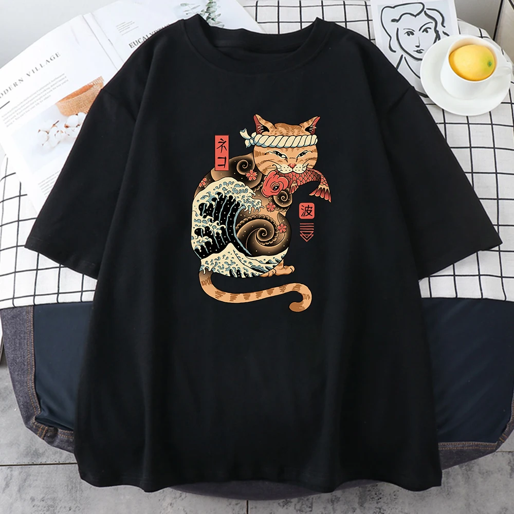 Japanese Ukiyoe Cat Cartoon Print Mens T Shirt 2021 New Summer Short Sleeve Tops Tee Men Casual High Quality Brand Fashion Shirt
Japanese Ukiyoe Cat Cartoon Print Mens T Shirt 2021 New Summer Short Sleeve Tops Tee Men Casual High Quality Brand Fashion Shirt