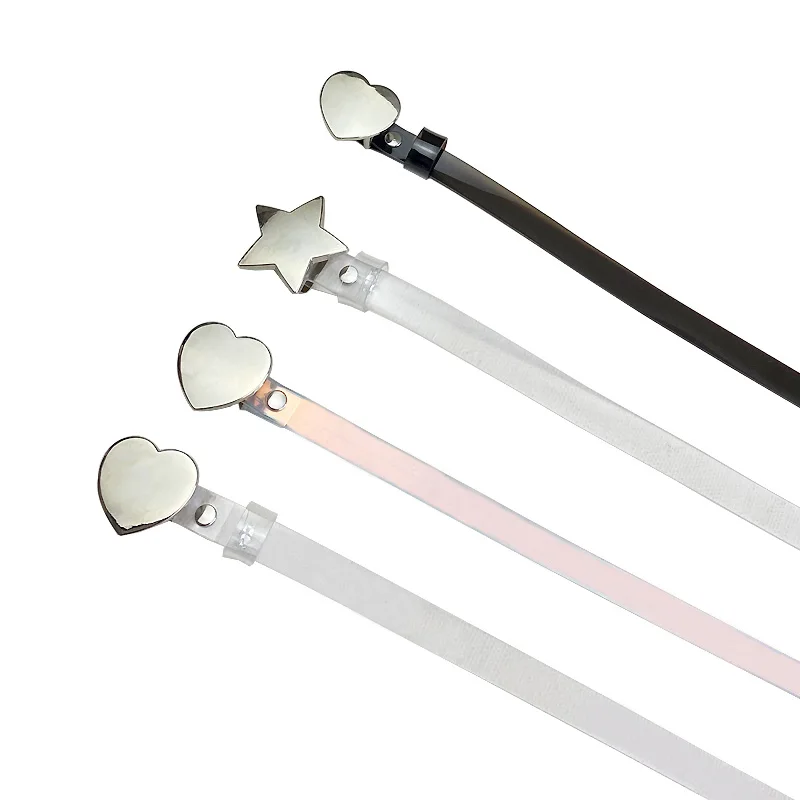 New Plastic Transparent Belt For Women Metal Heart Star Buckle Waist Straps Designer Lady Girl Dress Jeans All-match Waistband
New Plastic Transparent Belt For Women Metal Heart Star Buckle Waist Straps Designer Lady Girl Dress Jeans All-match Waistband