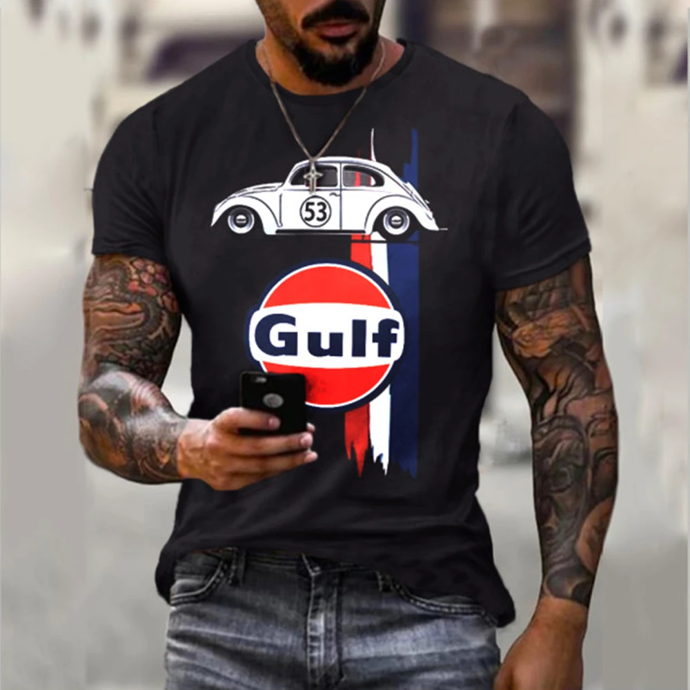 2021 New Retro Car Engine Oil Printing T-shirt Short-sleeved Men's T-shirt Fashion Casual Oversized O-neck Gulf Shirt Top
2021 New Retro Car Engine Oil Printing T-shirt Short-sleeved Men's T-shirt Fashion Casual Oversized O-neck Gulf Shirt Top