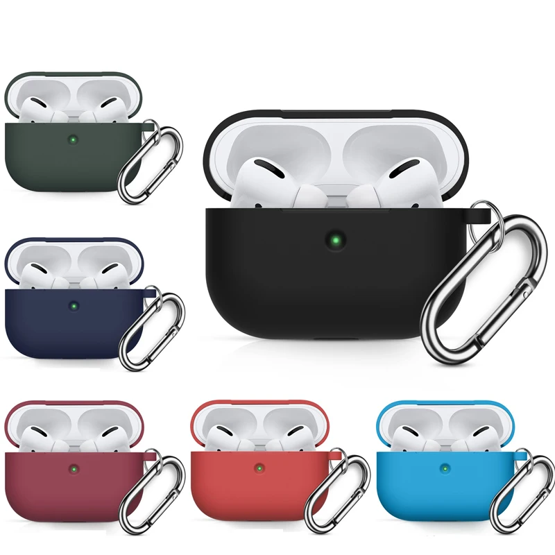 Soft Silicone Case For Apple Airpods Pro Protector Shockproof Case Cover For AirPods th Earphone Cases With anti-lost keychain
Soft Silicone Case For Apple Airpods Pro Protector Shockproof Case Cover For AirPods th Earphone Cases With anti-lost keychain