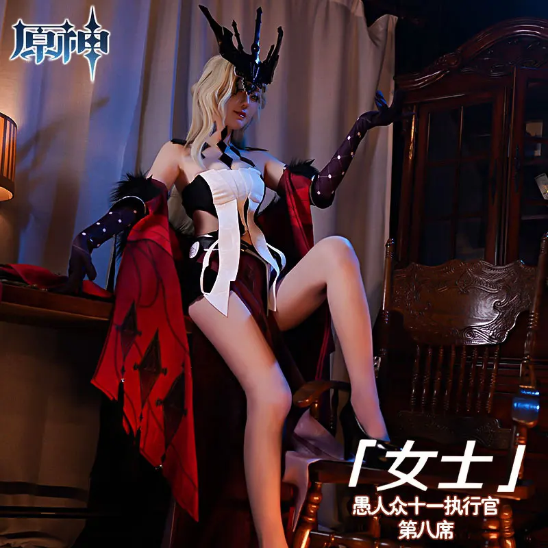 Genshin Impact La Signora Cosplay Costume La Signora Cosplay Costume Sexy Women Costume Halloween Dress Cloak Full Set
Genshin Impact La Signora Cosplay Costume La Signora Cosplay Costume Sexy Women Costume Halloween Dress Cloak Full Set