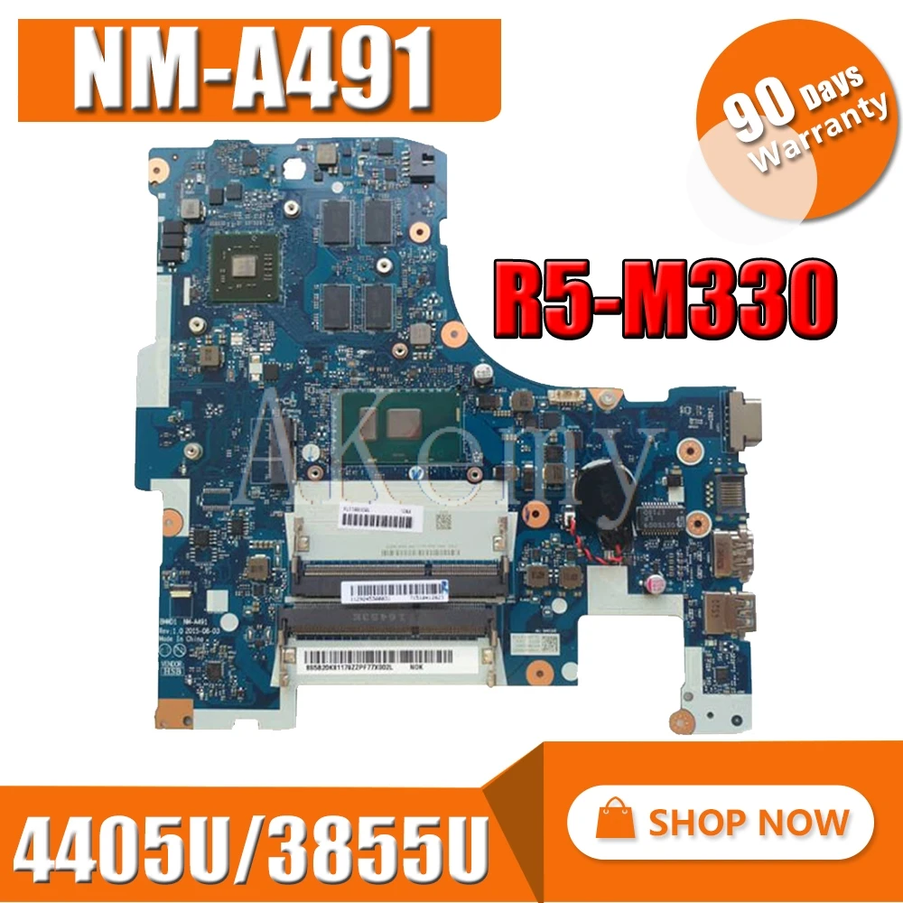 SAMXINNO NM-A491 Laptop motherboard For Lenovo Ideapad 300-17ISK original mainboard 4405U/3855U CPU R5-M330 
SAMXINNO NM-A491 Laptop motherboard For Lenovo Ideapad 300-17ISK original mainboard 4405U/3855U CPU R5-M330