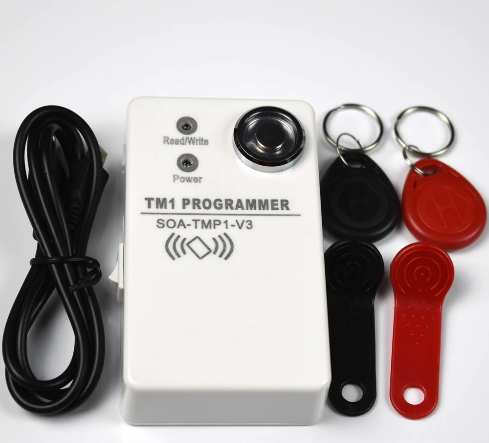 DS1990A TM iButton Copier & 125Khz RFID Reader Writer + 2 pcs RW1990 Blank Cards + 2 pcs 125kz EM4305 Keyfobs
DS1990A TM iButton Copier & 125Khz RFID Reader Writer + 2 pcs RW1990 Blank Cards + 2 pcs 125kz EM4305 Keyfobs