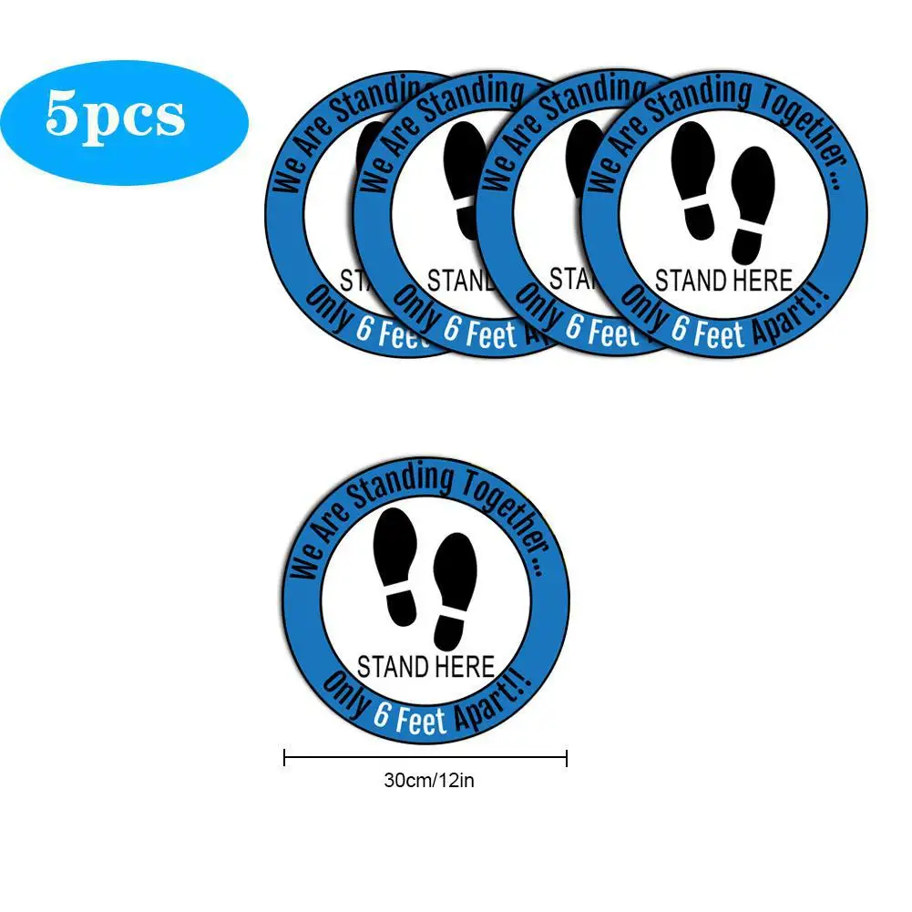5pcs/10pcs Social Distancing Floor Decals For Floor Safety Notice We Are Stangding Together Stand Here Only 6 feet apart
5pcs/10pcs Social Distancing Floor Decals For Floor Safety Notice We Are Stangding Together Stand Here Only 6 feet apart