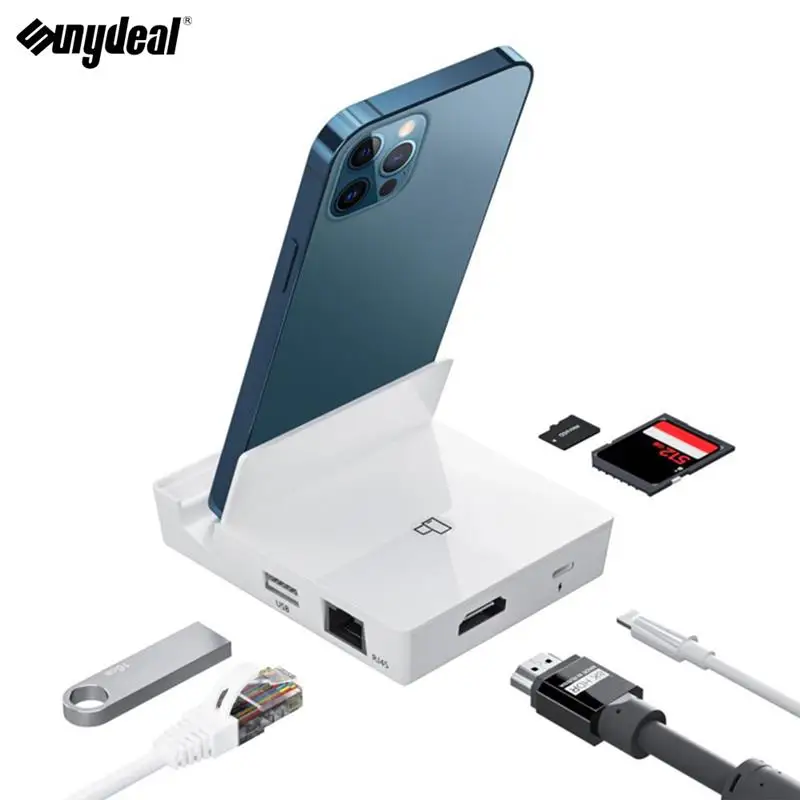 Адаптер 6 в 1 для iPhone на RJ45 LAN HDMI 1080P USB-концентратор OTG зарядный преобразователь SD TF кардридер для iPhone 13 12 11 pro max
Адаптер 6 в 1 для iPhone на RJ45 LAN HDMI 1080P USB-концентратор OTG зарядный преобразователь SD TF кардридер для iPhone 13 12 11 pro max