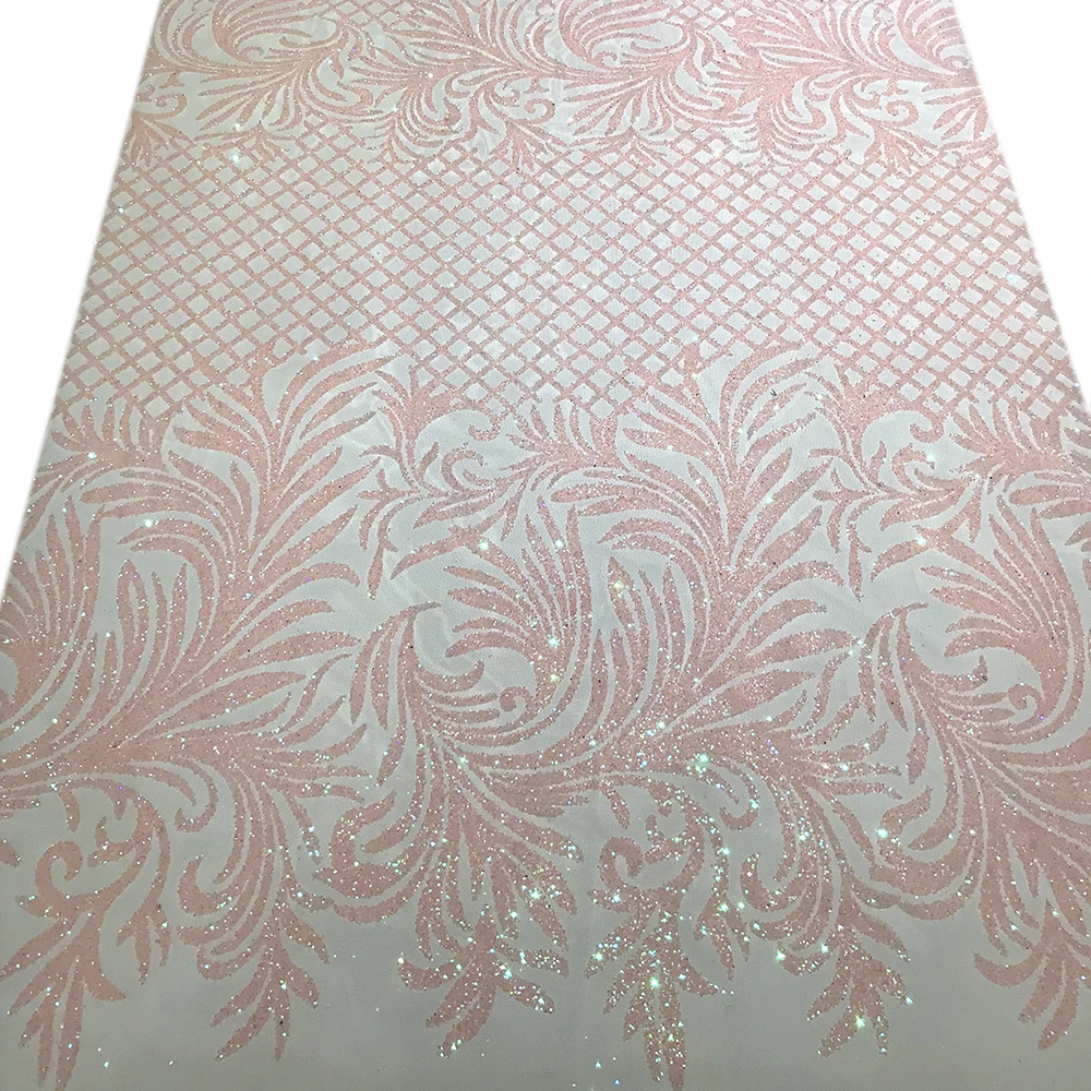 2021 Bridal African Soft Net Tulle Sequence French Pink Sequin Lace Dress Fabric for Wedding Evening Gown Glitter Mesh Material
2021 Bridal African Soft Net Tulle Sequence French Pink Sequin Lace Dress Fabric for Wedding Evening Gown Glitter Mesh Material