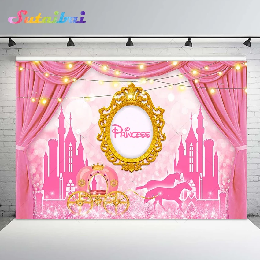Pink Castle Curtain Glitter Pumpkin Carriage Backdrop Photography Vinyl Frame Princess Girl Birthday Party Decoration Background
Pink Castle Curtain Glitter Pumpkin Carriage Backdrop Photography Vinyl Frame Princess Girl Birthday Party Decoration Background