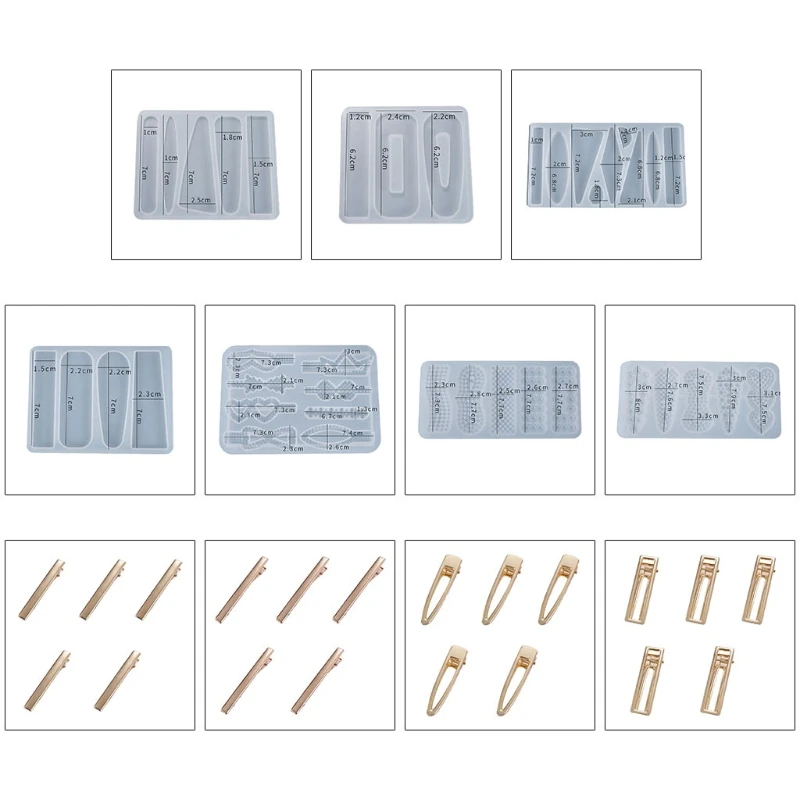 Crystal Epoxy Resin Mold Hair Clip Barrette Casting Silicone Mould DIY Crafts Jewelry Hairpin Making Tools
Crystal Epoxy Resin Mold Hair Clip Barrette Casting Silicone Mould DIY Crafts Jewelry Hairpin Making Tools