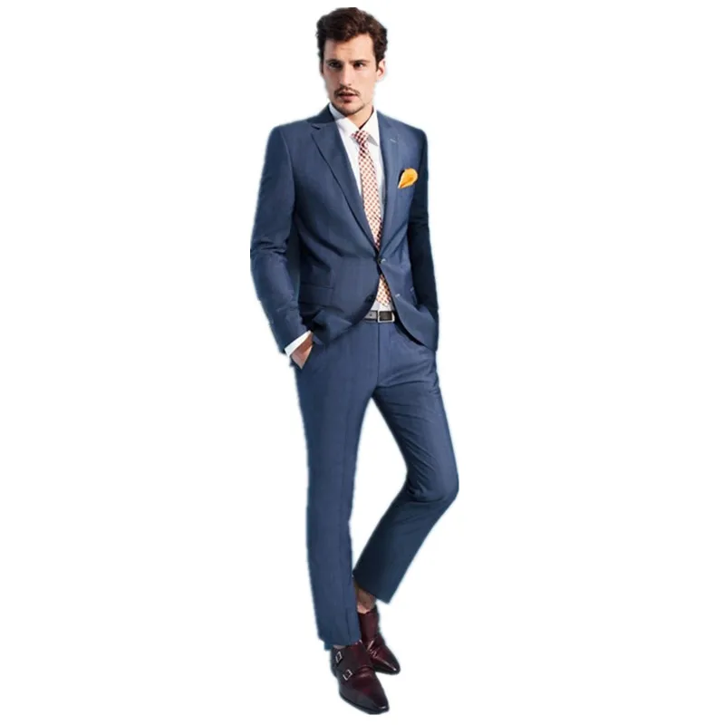 Fashion new 2 business men's suit wedding groom tuxedo Slim men's prom dress suits (jacket + pants) custom made
Fashion new 2 business men's suit wedding groom tuxedo Slim men's prom dress suits (jacket + pants) custom made