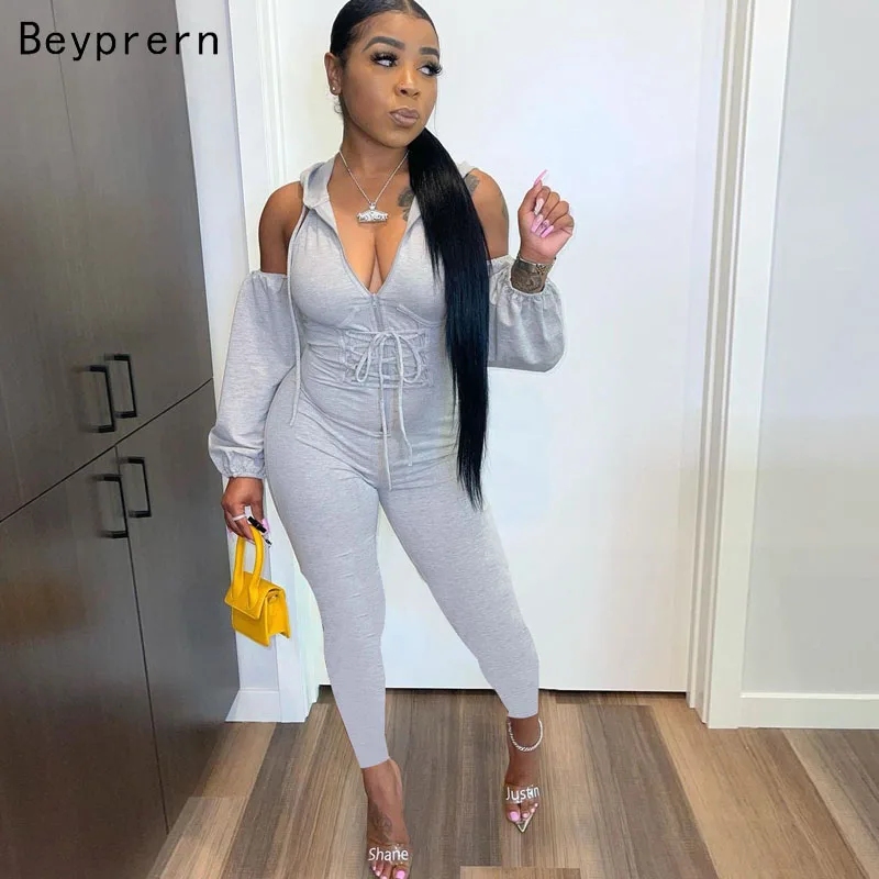 Beyprern повседневный комбинезон с открытыми плечами с капюшоном женские комбинезоны модные однотонные Обтягивающие Комбинезоны на молнии це...
Beyprern повседневный комбинезон с открытыми плечами с капюшоном женские комбинезоны модные однотонные Обтягивающие Комбинезоны на молнии це...