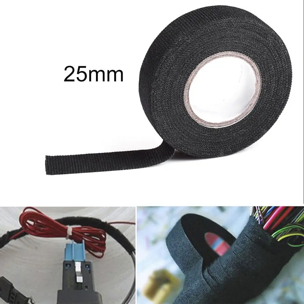 15m *9/15/19/25mm Car Flame Retardant Tape Wiring Harness Cloth Electrical Looms Wire Loom Harness Adhesive Fabric Tape For Auto
15m *9/15/19/25mm Car Flame Retardant Tape Wiring Harness Cloth Electrical Looms Wire Loom Harness Adhesive Fabric Tape For Auto
