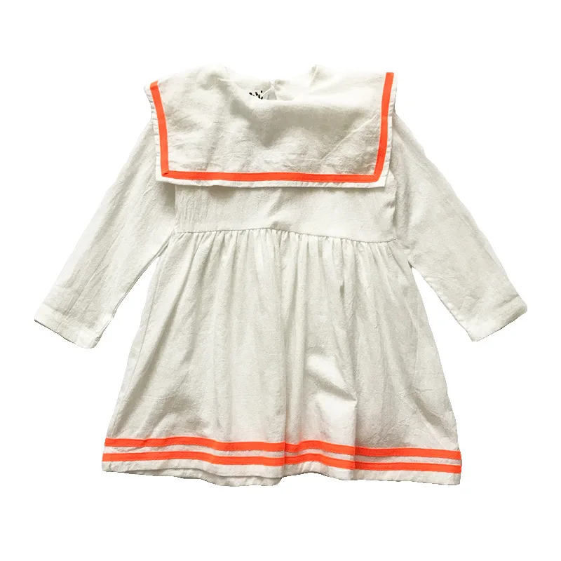 School Style Navy Collar Dress Age For 2 - 6 Years Baby Girls 2021 New Spring Long Sleeve Dress White Casual Simple Kids Frocks
School Style Navy Collar Dress Age For 2 - 6 Years Baby Girls 2021 New Spring Long Sleeve Dress White Casual Simple Kids Frocks