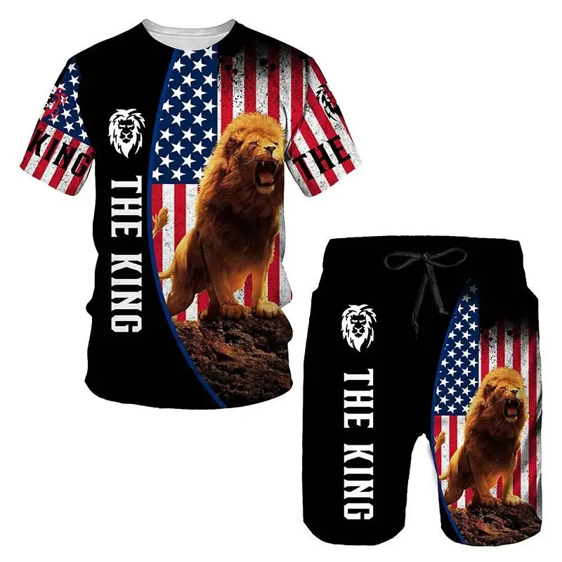 Personality animal series Men's Sets Summer funny t-shirts suit 3d King of Lion print Tracksuit hip hop streetwear tshirt Shorts
Personality animal series Men's Sets Summer funny t-shirts suit 3d King of Lion print Tracksuit hip hop streetwear tshirt Shorts