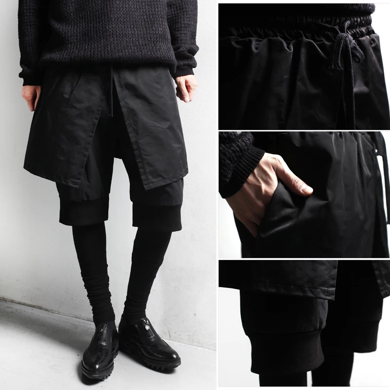 Autumn Men's Nightclub Bar Slim Hairstylist Fake Two Pieces Leggings Casual Pants Skirts Men Clothes 2020 Hip Hop Streetwear
Autumn Men's Nightclub Bar Slim Hairstylist Fake Two Pieces Leggings Casual Pants Skirts Men Clothes 2020 Hip Hop Streetwear