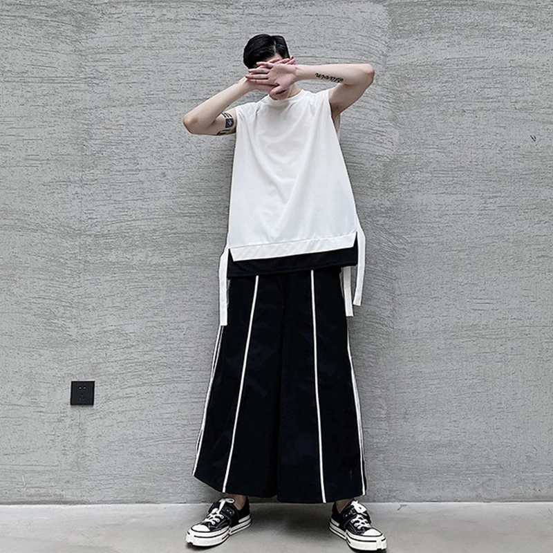 Hip hop Japanese fashion brand design feeling sleeveless t-ribbon personality summer loose fake hip-hop vest two t-shirt men
Hip hop Japanese fashion brand design feeling sleeveless t-ribbon personality summer loose fake hip-hop vest two t-shirt men