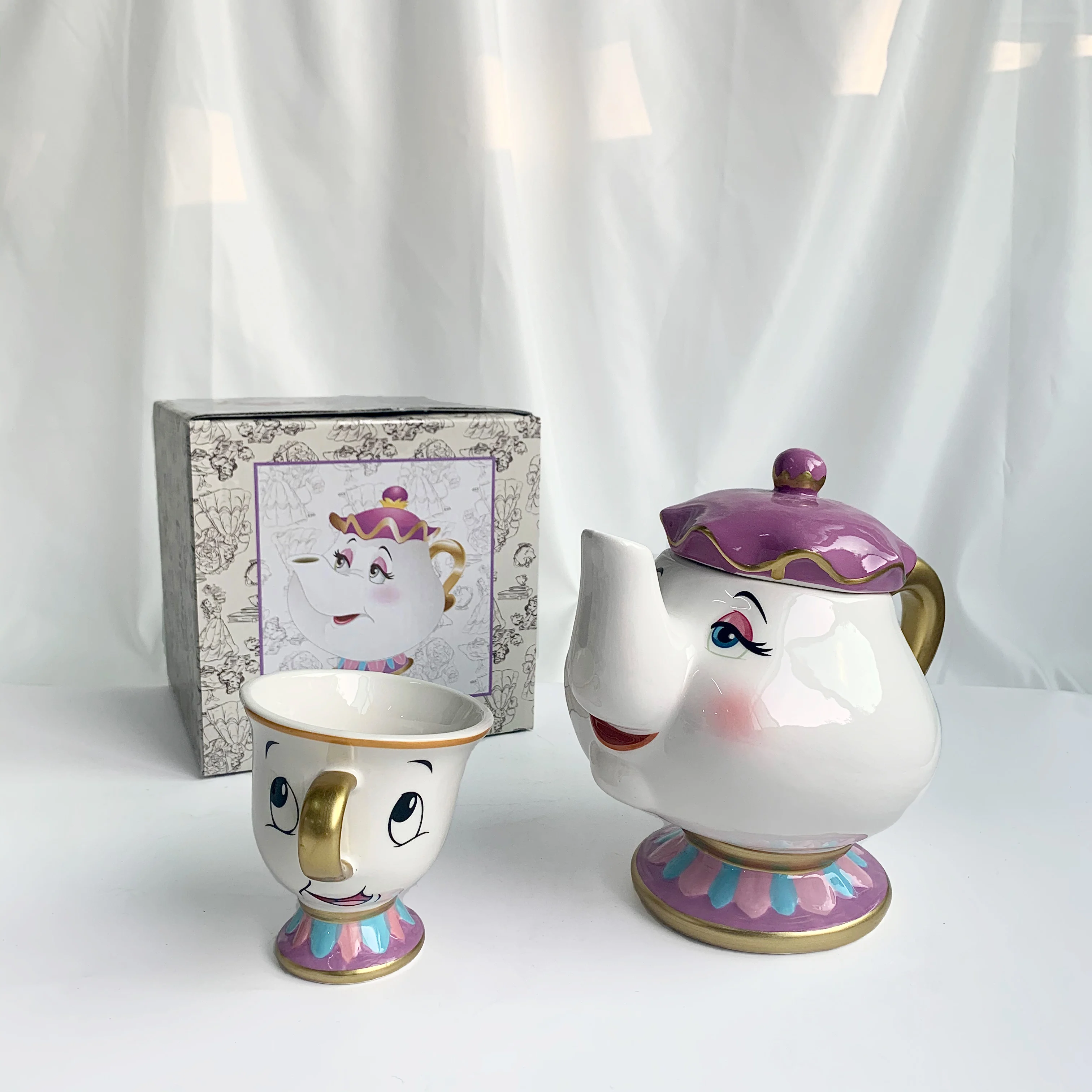 Beauty and The Beast Mrs. Teapot Teapot Archie Cup Ceramic Water Cup Cute Cartoon Large Capacity Coffee Cup Set Afternoon Tea
Beauty and The Beast Mrs. Teapot Teapot Archie Cup Ceramic Water Cup Cute Cartoon Large Capacity Coffee Cup Set Afternoon Tea