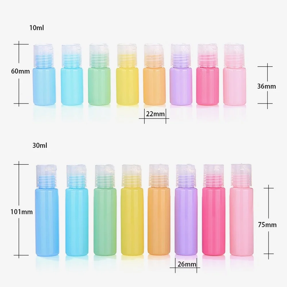 100pcs Travel Bottle Refillable Packaging Disk Top Cap Mini Empty Bottles Makeup Container Macaron Color Cosmetic Tube 10ml 30ml
100pcs Travel Bottle Refillable Packaging Disk Top Cap Mini Empty Bottles Makeup Container Macaron Color Cosmetic Tube 10ml 30ml