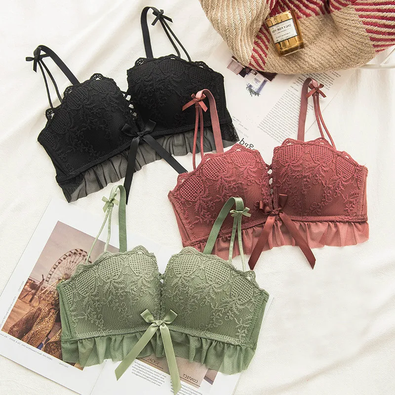 Roseheart Sexy For Women Black Green Lace Padded Bras Push Up Bow Wireless Bras Bralette Cup A B Underwear Female Bras
Roseheart Sexy For Women Black Green Lace Padded Bras Push Up Bow Wireless Bras Bralette Cup A B Underwear Female Bras