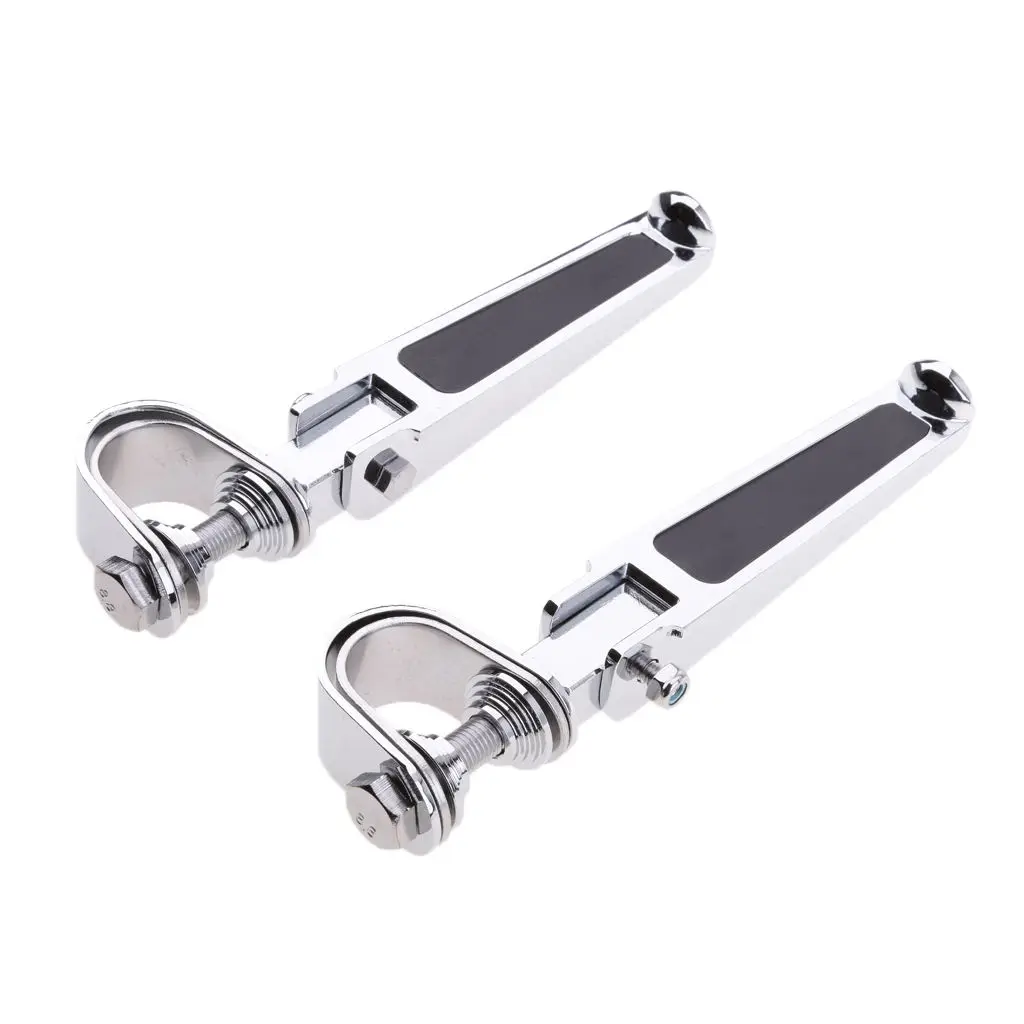 Universal Chrome Motorcycle Anti-Vibrate Engine Guard Foot Pegs w/ Clamp Footpegs Footrest 
Universal Chrome Motorcycle Anti-Vibrate Engine Guard Foot Pegs w/ Clamp Footpegs Footrest