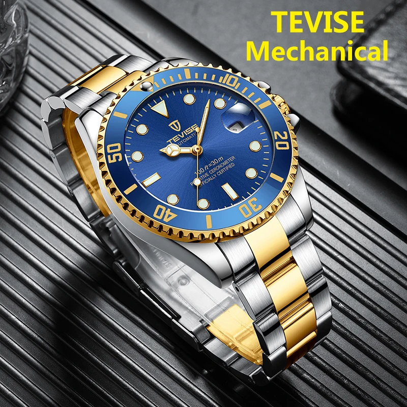2020 Tevise Лидирующий бренд класса люкс Для мужчин механические часы автоматический