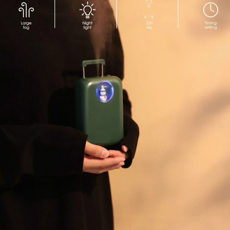210Ml Luggage Humidifier, Mini Humidifier with Night Light, Quiet Portable Humidifier ,for Car Office Etc
210Ml Luggage Humidifier, Mini Humidifier with Night Light, Quiet Portable Humidifier ,for Car Office Etc
