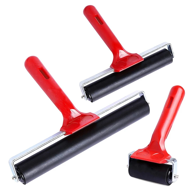 3 Pcs Rubber Roller Rubber Brayer Glue Roller Tools for Printmaking Stamping Wallpaper Gluing Application 6/10/20 cm
3 Pcs Rubber Roller Rubber Brayer Glue Roller Tools for Printmaking Stamping Wallpaper Gluing Application 6/10/20 cm