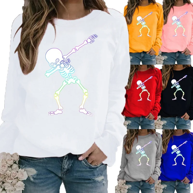 Winter Fashion Women Clothing Naughty Skeleton Man Printed Casual Sweatshirt Long Sleeve Round Neck Plus Size Blouses
Winter Fashion Women Clothing Naughty Skeleton Man Printed Casual Sweatshirt Long Sleeve Round Neck Plus Size Blouses