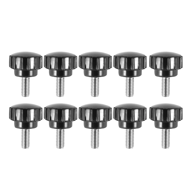 10-Piece M4x10mm Threaded Knurled Thumbscrew Grip Knobs Thumb Screw For Machinery Latche
10-Piece M4x10mm Threaded Knurled Thumbscrew Grip Knobs Thumb Screw For Machinery Latche