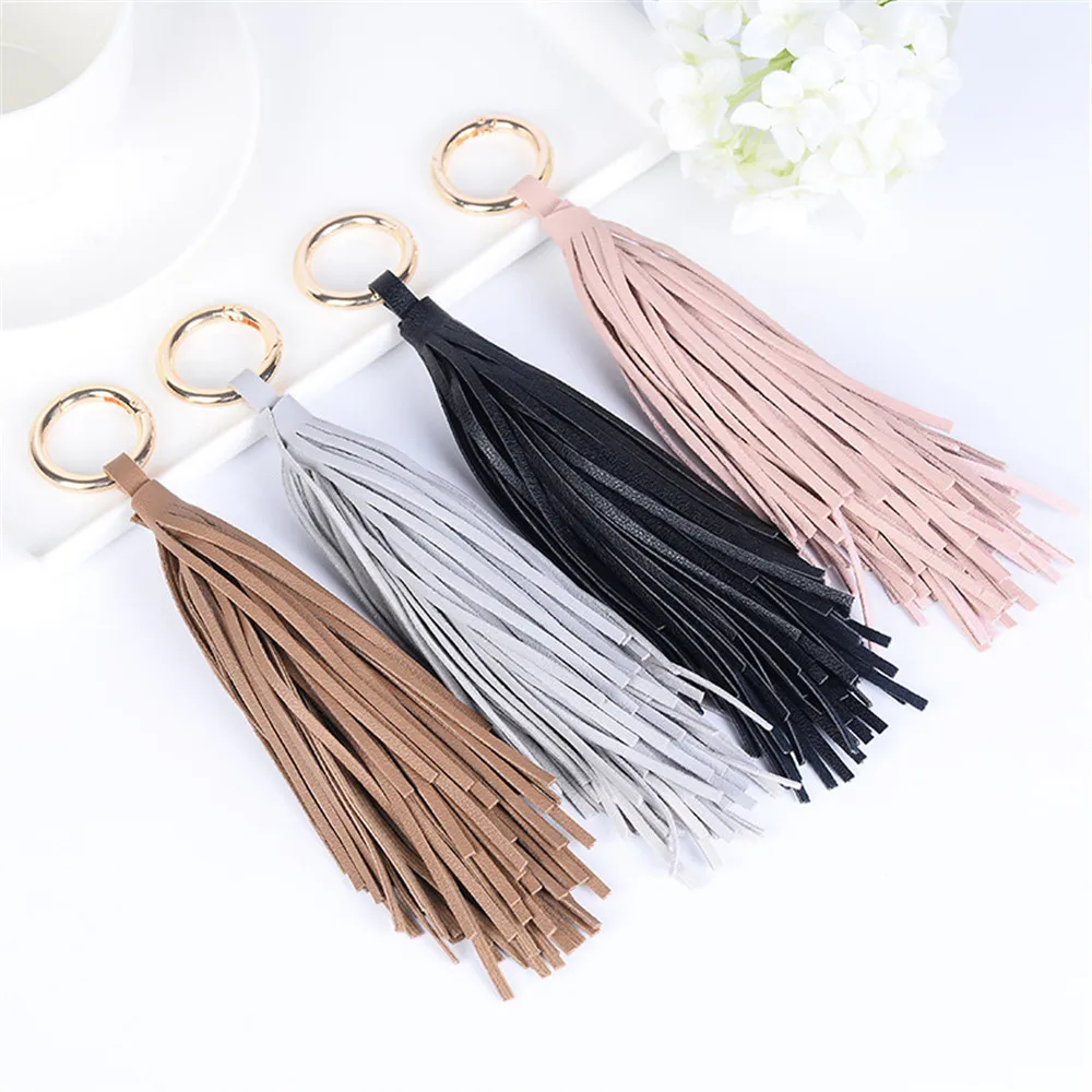 Long Pu Leather Black Tassel Keychain Fashion Pink Gold Bag Charms For Women Key Ring Car Keychain Keyring 2021 New
Long Pu Leather Black Tassel Keychain Fashion Pink Gold Bag Charms For Women Key Ring Car Keychain Keyring 2021 New
