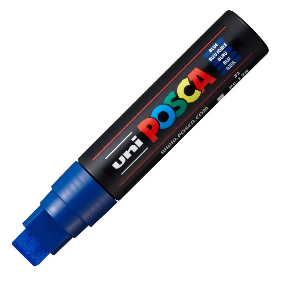 Маркер POSCA PC-17K синий 15 мм клиновидный наконечник - купить по выгодной цене |