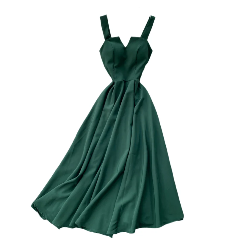 FMFSSOM 2021 Summer V-neeck Sexy Open Back Red Dress Women Knee-length Bohemian Style Solid Spaghetti Strap Party Clothing
FMFSSOM 2021 Summer V-neeck Sexy Open Back Red Dress Women Knee-length Bohemian Style Solid Spaghetti Strap Party Clothing