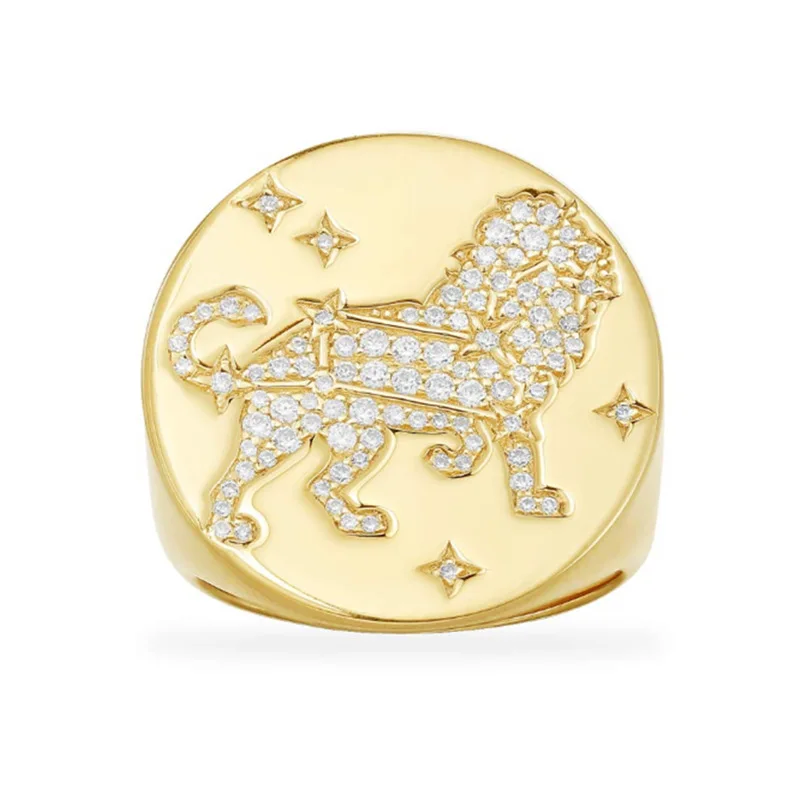 New Designer Luxury Zircon Leo Gold Color Rings For Women Men Trendy Female Male Jewelry Constellation Birthday Party Gifts
New Designer Luxury Zircon Leo Gold Color Rings For Women Men Trendy Female Male Jewelry Constellation Birthday Party Gifts