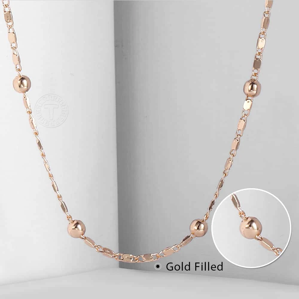 2mm Marina Stick Bead Link Chain for Women Necklace 585 Rose Gold Color Necklace Chain Wholesale Jewelry Gifts 20/24inch CN18
2mm Marina Stick Bead Link Chain for Women Necklace 585 Rose Gold Color Necklace Chain Wholesale Jewelry Gifts 20/24inch CN18