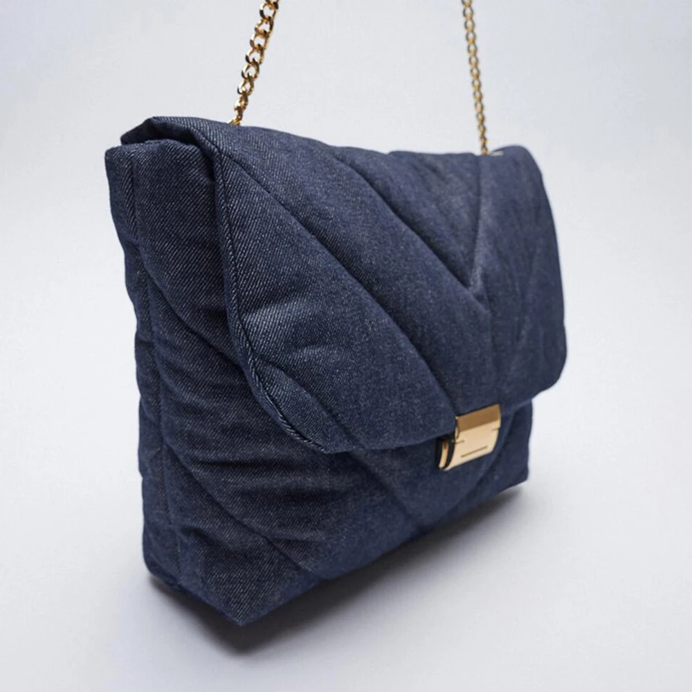 Fashion Denim Women Shoulder Bag Designer Brands Chain Crossbody Bags for Women 2021 Large Capacity Suture Women's Bags Tote New
Fashion Denim Women Shoulder Bag Designer Brands Chain Crossbody Bags for Women 2021 Large Capacity Suture Women's Bags Tote New