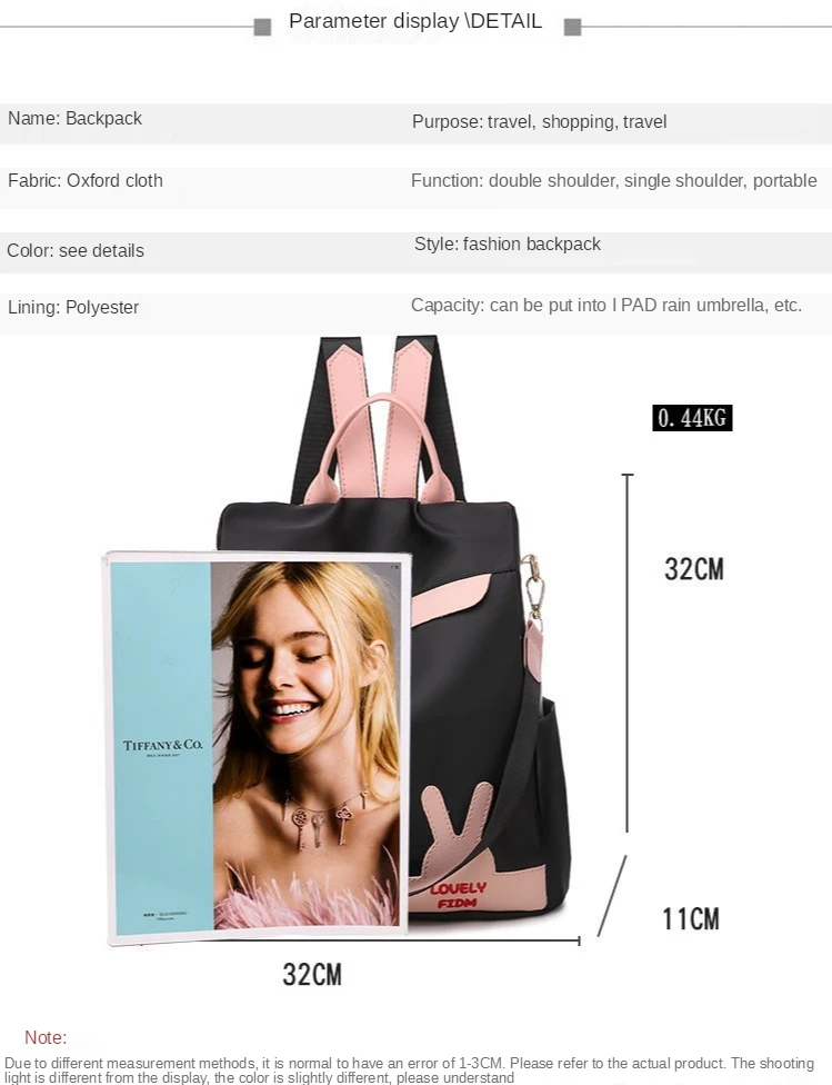 Backpacks for School Teenagers Girls Large Capacity Anti-theft Travel Bag Causal Nylon School Bags
Backpacks for School Teenagers Girls Large Capacity Anti-theft Travel Bag Causal Nylon School Bags