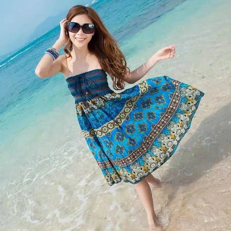 Boho Floral A-line Women's Maxi dress Elastic High Waist Sashes Vintage Pleated Womens dresses Summer Fashion Clothes Female
Boho Floral A-line Women's Maxi dress Elastic High Waist Sashes Vintage Pleated Womens dresses Summer Fashion Clothes Female