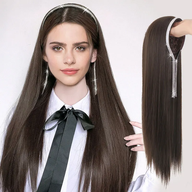 Wig Hat One-Piece Female Fashion Crystal Tassel Hair Band Wig Long Straight Hair Korean Style Trendy Wild Full Headgear Hair Ban
Wig Hat One-Piece Female Fashion Crystal Tassel Hair Band Wig Long Straight Hair Korean Style Trendy Wild Full Headgear Hair Ban
