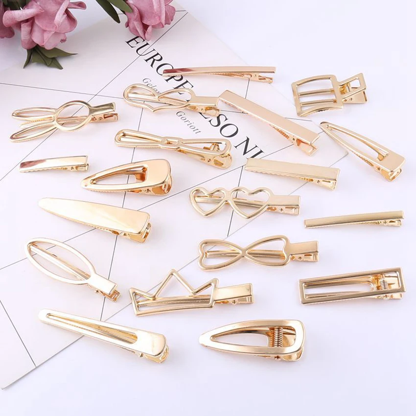 10pcs 18 Styles Heart Crown Rabbit Metal Aligator Hairclip Gold Barrette Hairpin for Girls DIY Headwear Crafts Hair Accessories
10pcs 18 Styles Heart Crown Rabbit Metal Aligator Hairclip Gold Barrette Hairpin for Girls DIY Headwear Crafts Hair Accessories