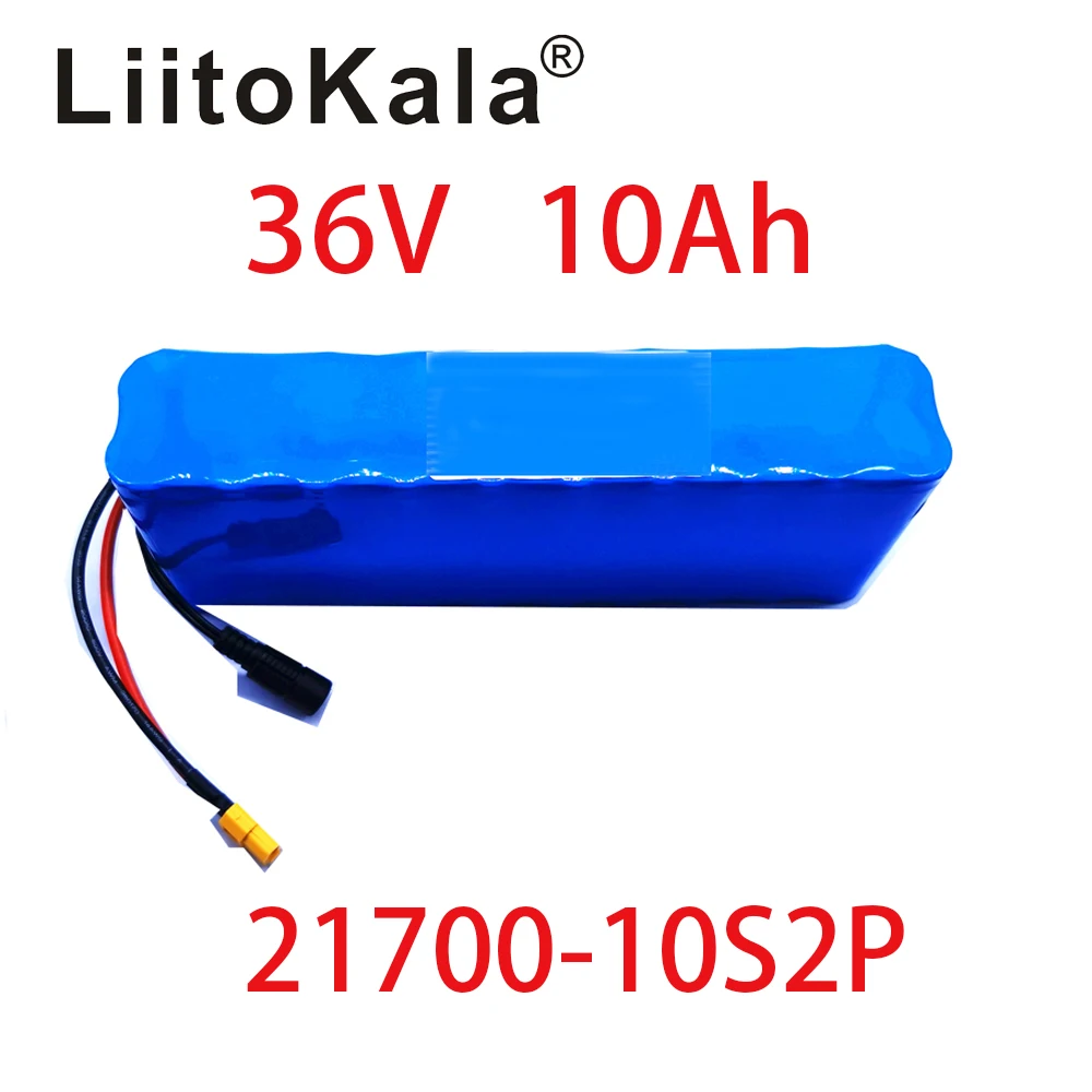 Аккумуляторная батарея LiitoKala, 36 В, 10 Ач, 21700, 5000 мАч, 10S2P, 500 Вт, аккумулятор высокой мощности для электровелосипеда BMS XT60
Аккумуляторная батарея LiitoKala, 36 В, 10 Ач, 21700, 5000 мАч, 10S2P, 500 Вт, аккумулятор высокой мощности для электровелосипеда BMS XT60