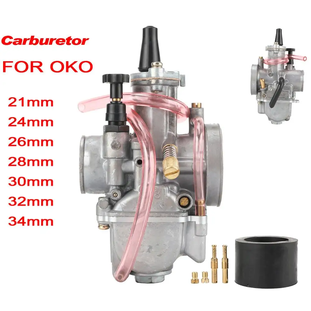 Motorcycle Carburetor Carburador With Power Jet For OKO 21 24 26 28 30 32 34mm Dirt Bike ATV Scooter DIO JOG CR 2T 4T PWK Carb
Motorcycle Carburetor Carburador With Power Jet For OKO 21 24 26 28 30 32 34mm Dirt Bike ATV Scooter DIO JOG CR 2T 4T PWK Carb