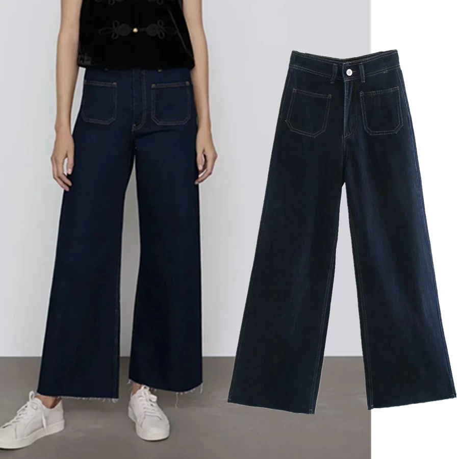 Withered Vintage Mom Jeans Woman England Style Fashion High Street Loose Burrs High Waist Jeans Double Pockets Jeans For Women
Withered Vintage Mom Jeans Woman England Style Fashion High Street Loose Burrs High Waist Jeans Double Pockets Jeans For Women