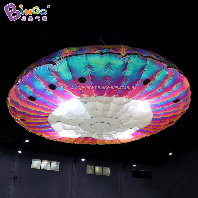 Custom Built 4 Meters Diameters Lights Inflatable UFO Replica for Club Bar Decoration Toys BG-M0316
Custom Built 4 Meters Diameters Lights Inflatable UFO Replica for Club Bar Decoration Toys BG-M0316