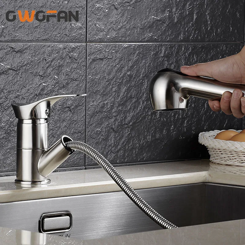 Kitchen Faucets Pull Out Sprayer Taps 360 Degree Swivel Crane Brass Wash Basin Faucet Hair Washing Brushed Nickel Tap N22-091
Kitchen Faucets Pull Out Sprayer Taps 360 Degree Swivel Crane Brass Wash Basin Faucet Hair Washing Brushed Nickel Tap N22-091