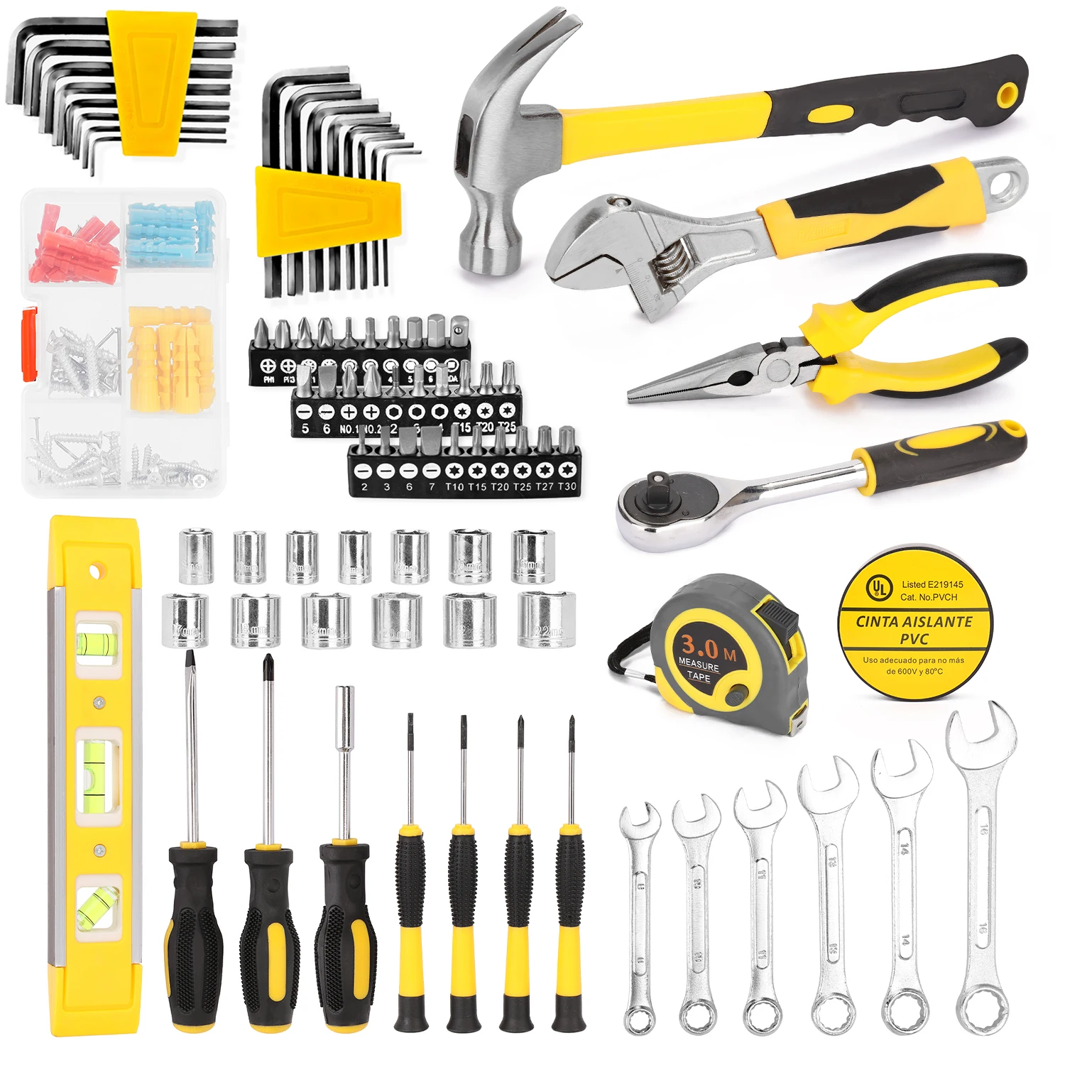 108pcs Household Professional Screwdriver Wrench Tool Set Hardware Hand Tools Combination Car Repairing Kit Tool
108pcs Household Professional Screwdriver Wrench Tool Set Hardware Hand Tools Combination Car Repairing Kit Tool