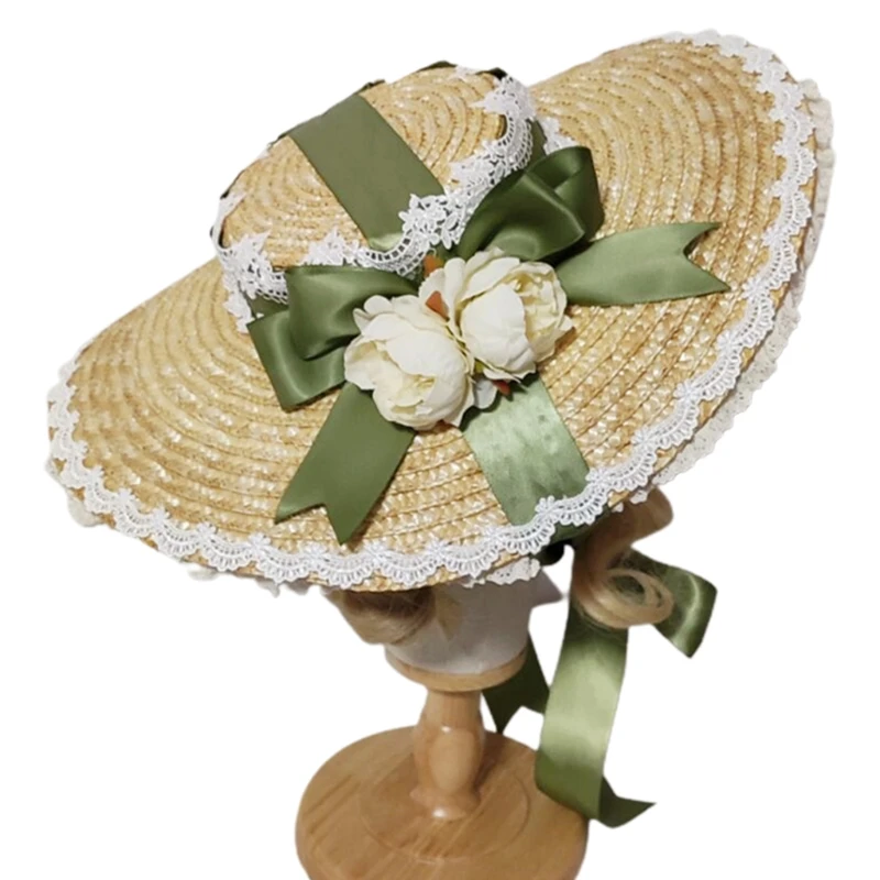Japanese Lolita Sweet Straw Sun Hat Lace Ribbon Bow Wide Brim Tea Party Flat Cap Patchwork Bandage Bowknot Elegant Tea Party
Japanese Lolita Sweet Straw Sun Hat Lace Ribbon Bow Wide Brim Tea Party Flat Cap Patchwork Bandage Bowknot Elegant Tea Party