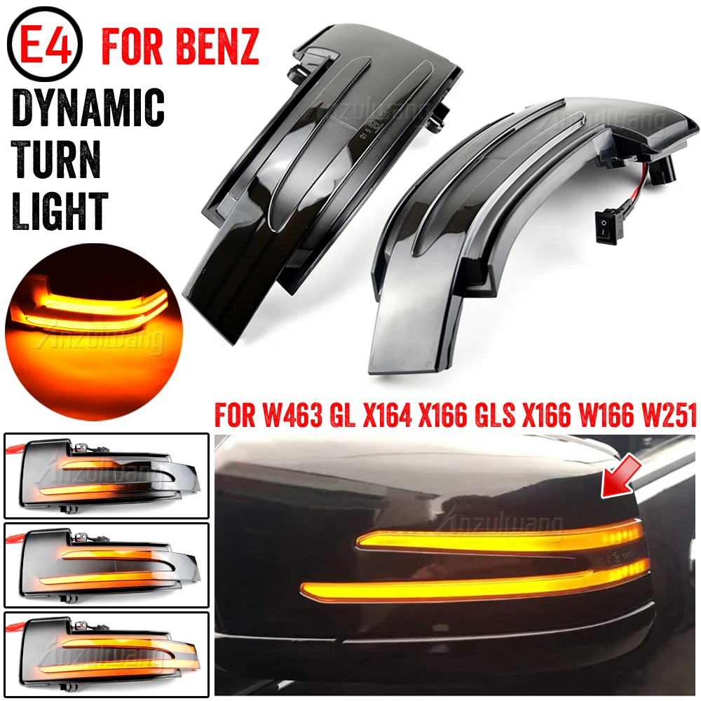 2x For Mercedes Benz W164 W251 W166 W463 X166 ML300 ML350 LED Side Wing Scroll Dynamic Turn Signal Light Repeater Indicator Lamp
2x For Mercedes Benz W164 W251 W166 W463 X166 ML300 ML350 LED Side Wing Scroll Dynamic Turn Signal Light Repeater Indicator Lamp