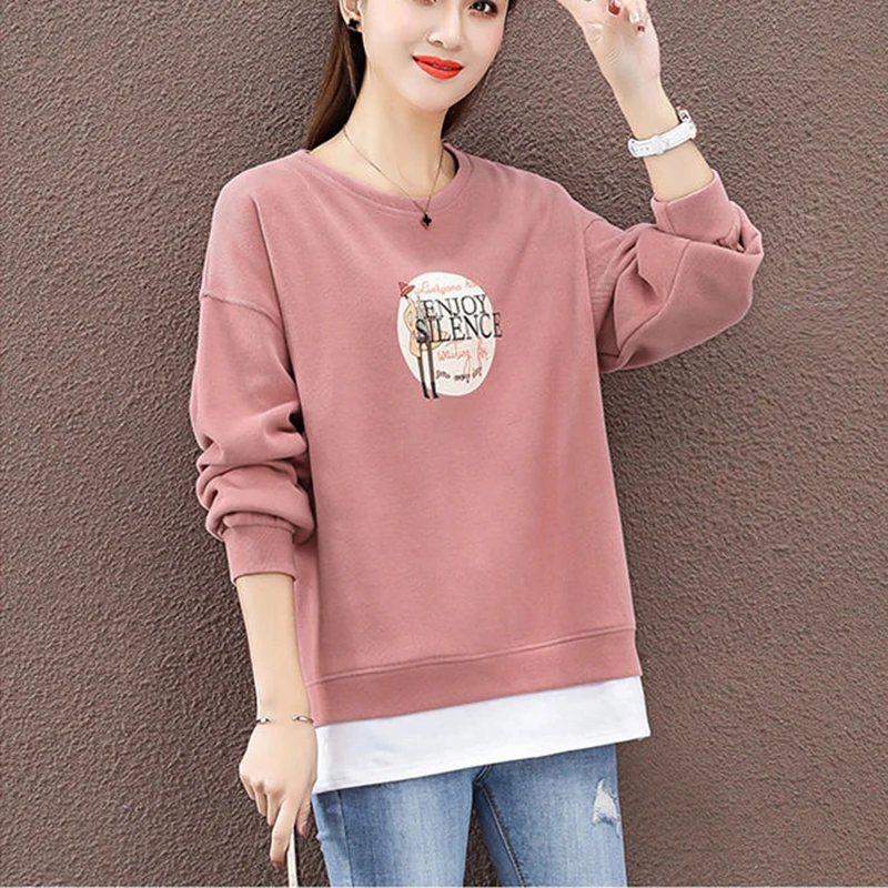 shintimes Oversized O Neck Pink Hoodies Women Printing Fake Two Pieces Sweatshirt Mujer 2020 Autumn Winter Korean Womens Clothes
shintimes Oversized O Neck Pink Hoodies Women Printing Fake Two Pieces Sweatshirt Mujer 2020 Autumn Winter Korean Womens Clothes