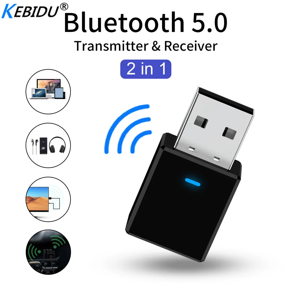Портативный беспроводной адаптер Bluetooth 5 0 аудио приемник передатчик 2 в 1 стерео AUX