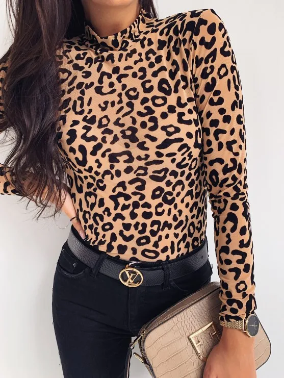 2020 Autumn Winter Women Sexy Turtleneck T shirt Long Sleeve Leopard Print Skinny Stretch Basic Tee Tops Slim Fit Streetwear
2020 Autumn Winter Women Sexy Turtleneck T shirt Long Sleeve Leopard Print Skinny Stretch Basic Tee Tops Slim Fit Streetwear